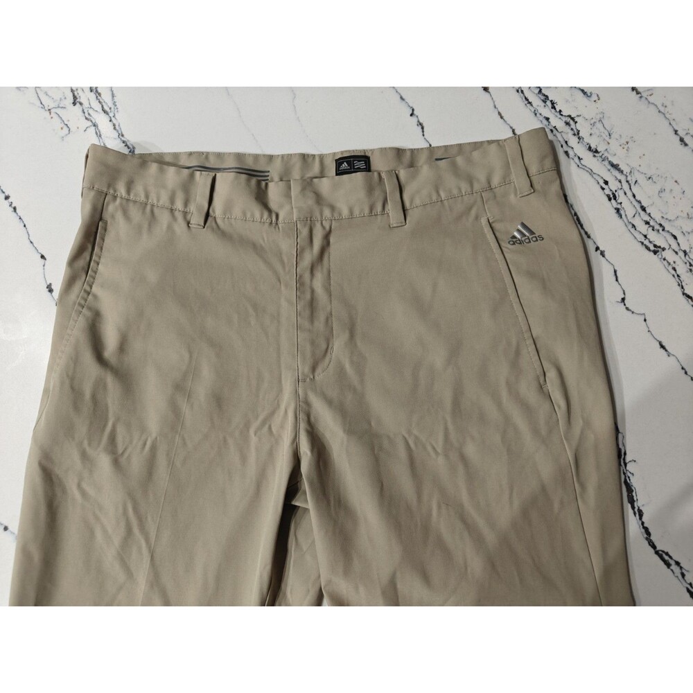 adidas 34 x 32 Khaki AE7006 Three Stripe Climalite Performance Golf Pants